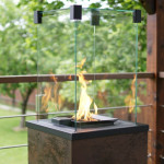 KRATKI Plynový ohřívač PATIO MINI sklo / slinutý křemen OXIDE NERO